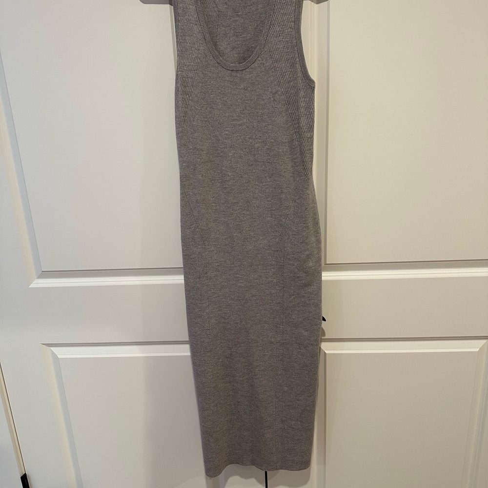 Athleta Gray Merino Wool Sleeveless Knit Dress Size M